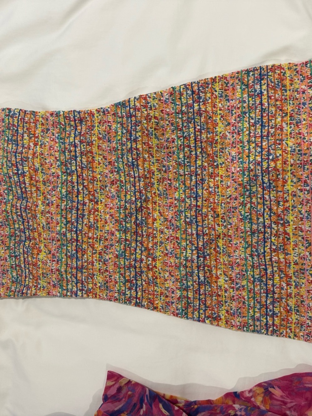 Colorful Ribbed Multicolor Knit dress